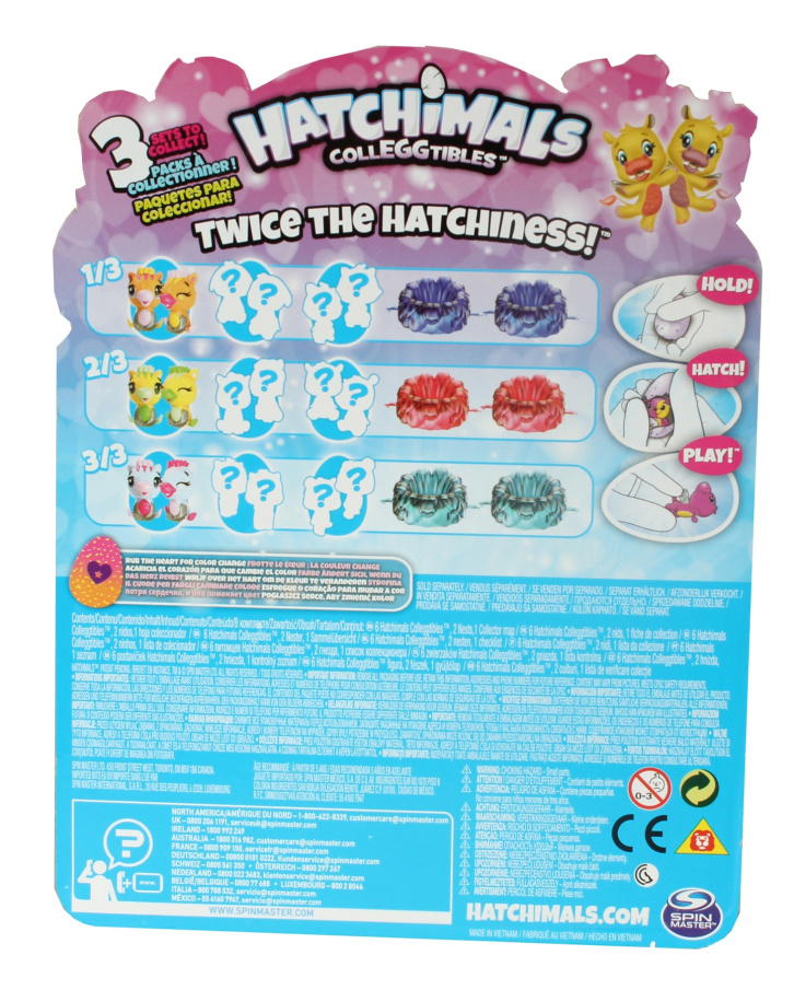 Hatchimals zvířátka ve vajíčku trojbalení