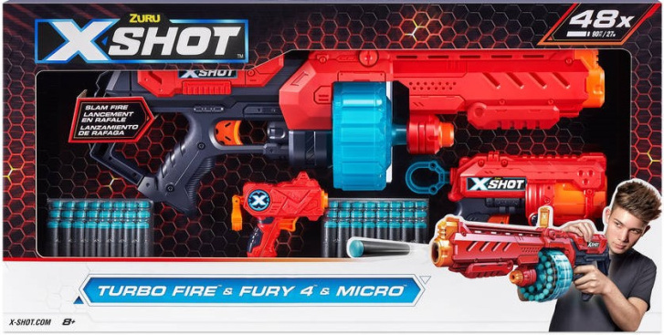 Zuru X-SHOT – Turbo Fire & Fury 4 & Micro