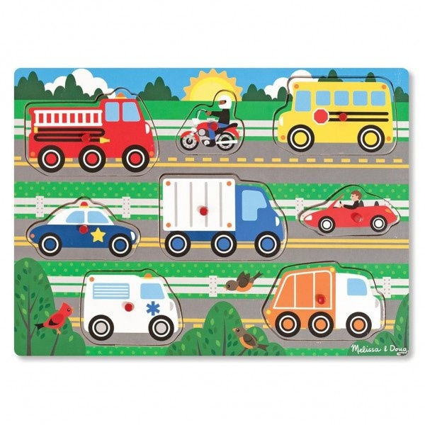 Dřevěné puzzle - Vozidla