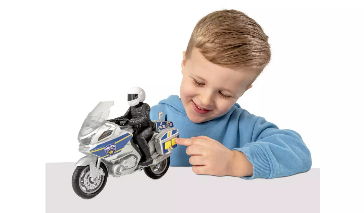 Policejní motorka s jezdcem