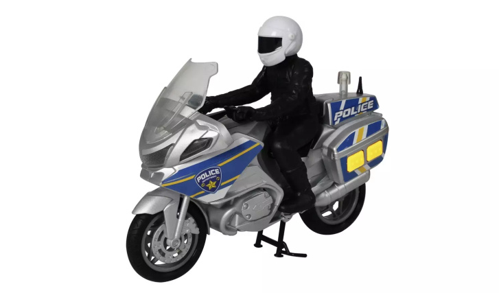 Policejní motorka s jezdcem