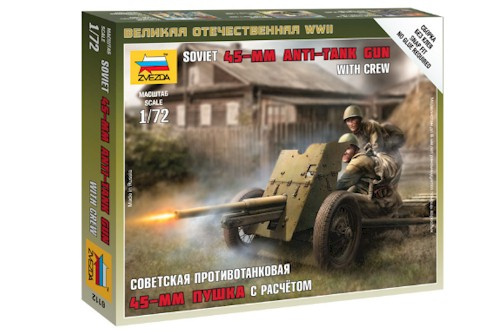 Model děla-45-MM ANTI-TANK GUN