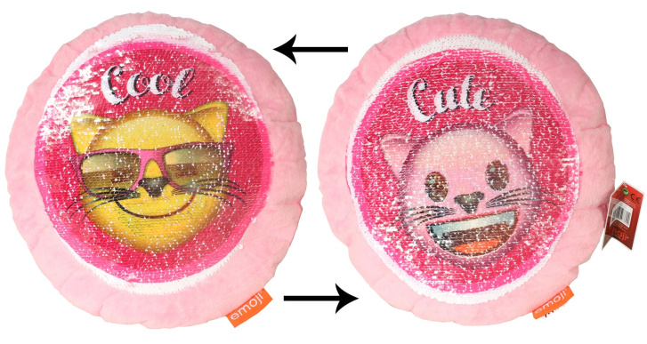 Polštář Emoji 30 cm Růžová