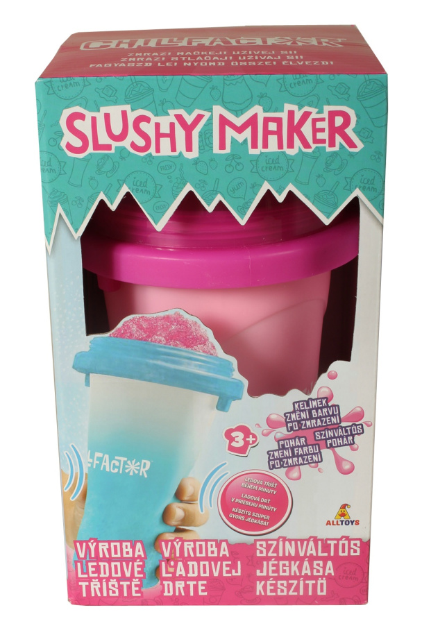 Růžový Slushy Maker - Výroba ledové tříště