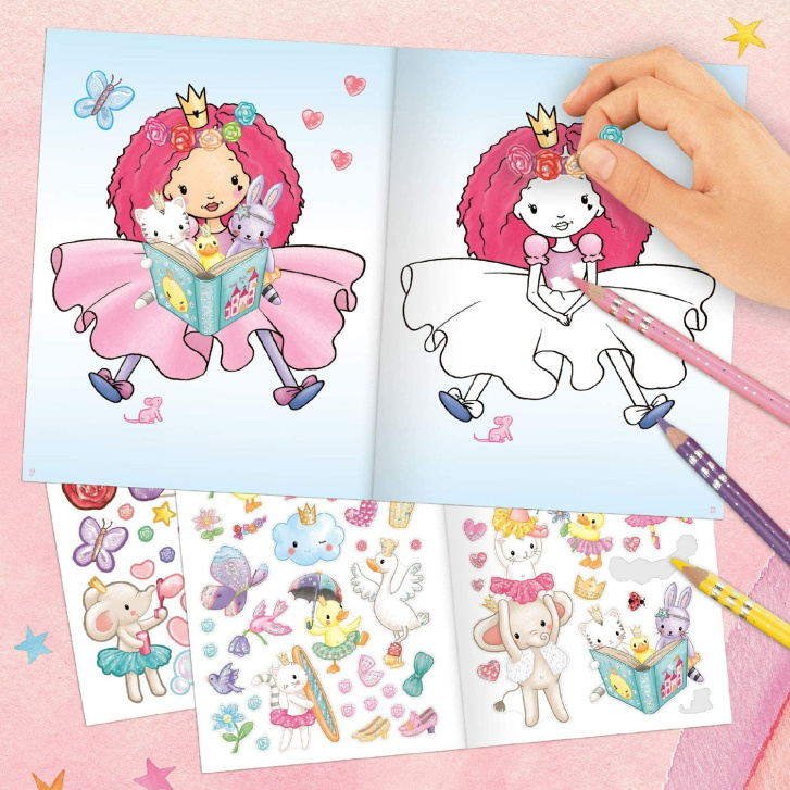 Princess Mimi - Omalovánky se samolepkami