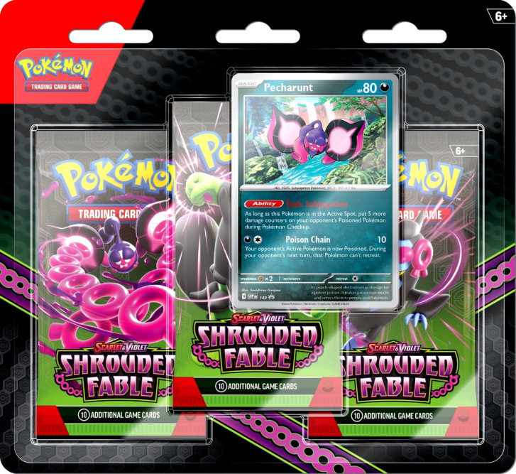Pokémon TCG: Scarlet & Violet Shrouded Fable – 3 Blister Booster