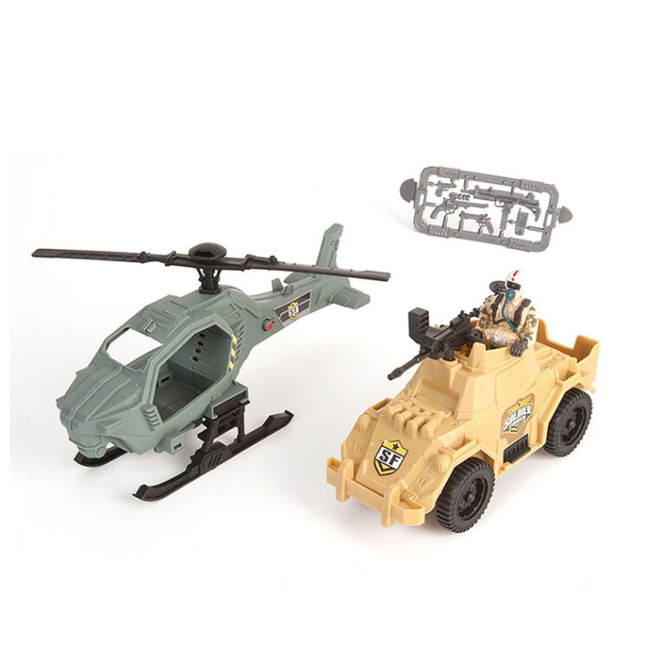 Vojenská souprava s helikoptérou