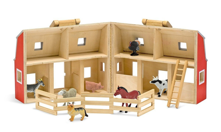Dřevěná stodola a stáj v kufříku