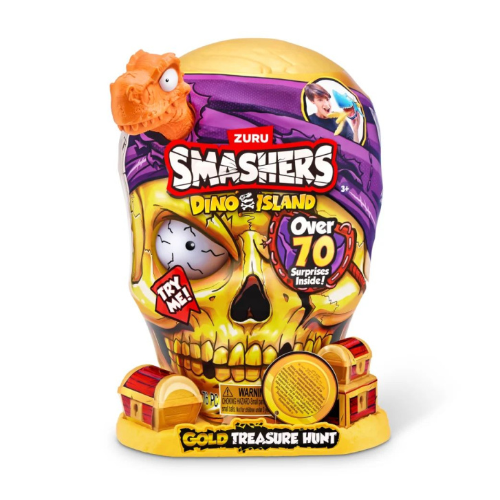 Smashers Dino Island – Zlatý poklad Oranžový Dinosaurus