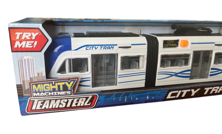 Tramvaj se zvukem a světly Bílá