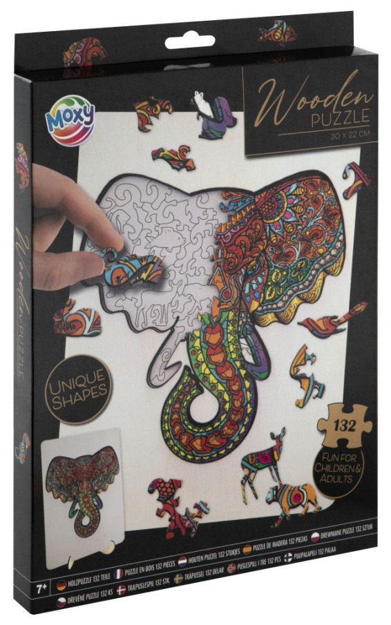 Dřevěné puzzle Slon