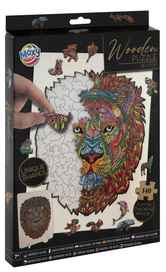 Dřevěné puzzle Lev