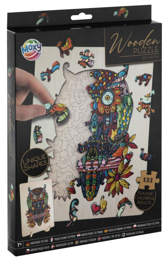 Dřevěné puzzle Sova