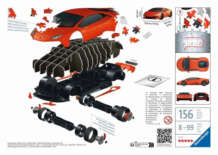 3D Puzzle – Lamborgini Huracán EVO