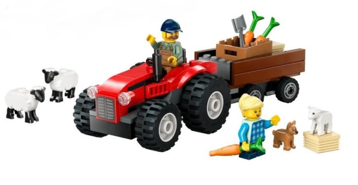 60461 Lego City – Červený traktor s přívěsem a ovcemi