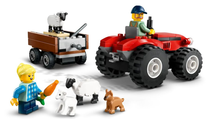 60461 Lego City – Červený traktor s přívěsem a ovcemi