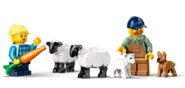 60461 Lego City – Červený traktor s přívěsem a ovcemi