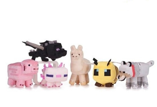 Minecraft - Plyšová postavička 30 cm Růžový Axolotl