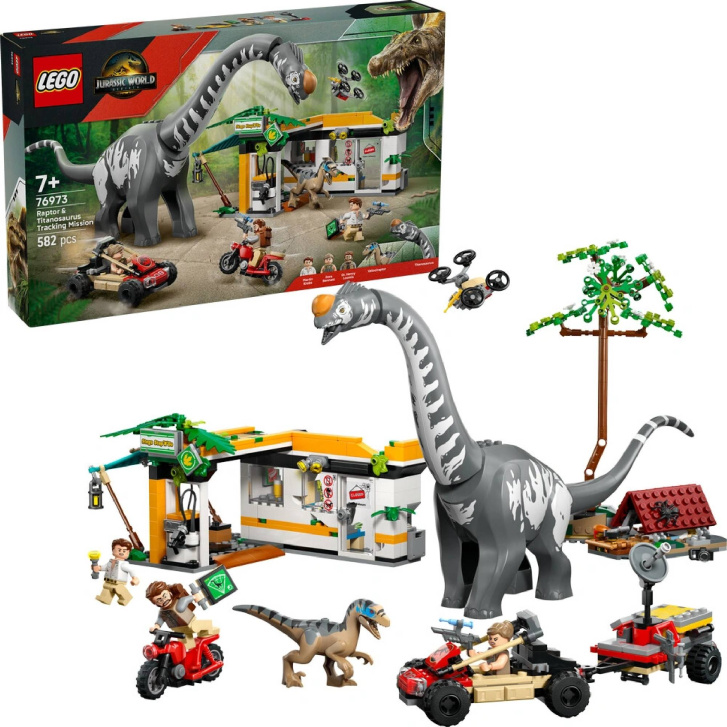 76973 Lego Jurassic World - Mise pro sledování raptora a titanosaura