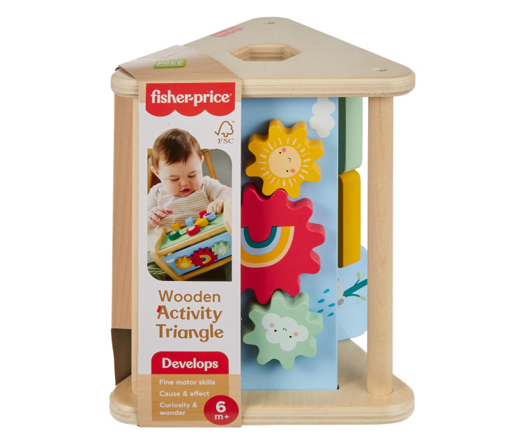 Fisher-Price - Dřevěný trojúhelník s aktivitami