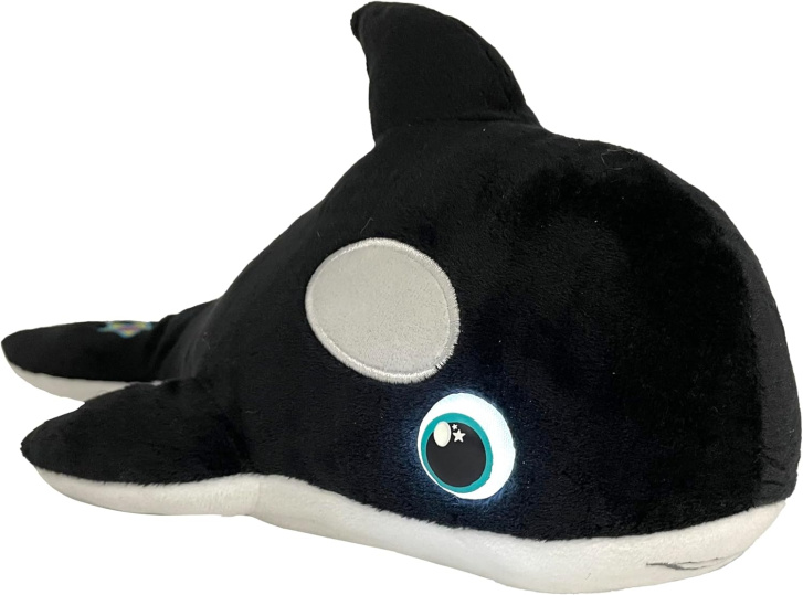 Svítící plyšová velryba 28 cm