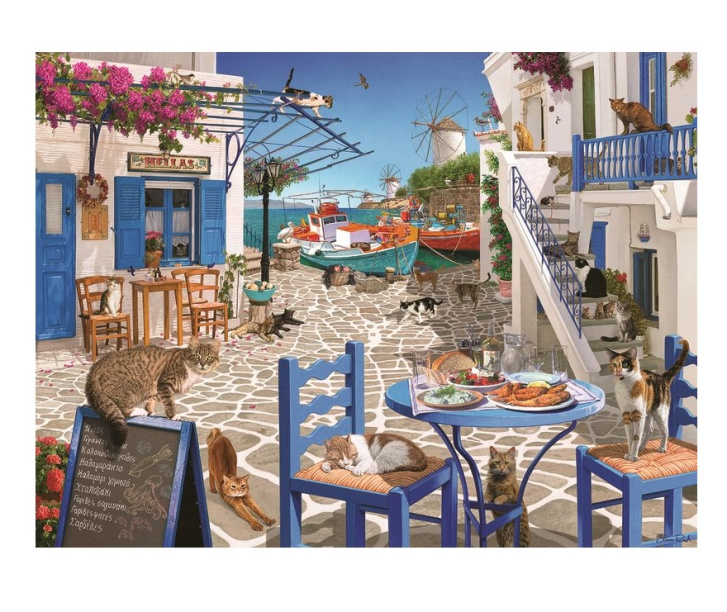 Puzzle 1500 - Kočky na Mykonosu