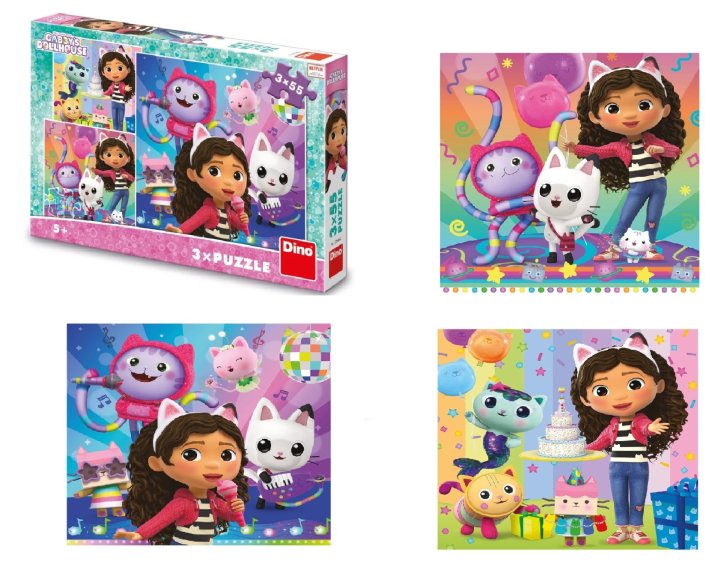 Puzzle 3x55 - Gabby's Dollhouse