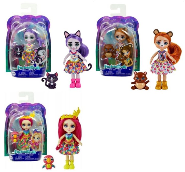 Enchantimals – Panenka se zvířátkem Exie Bear A Bidie
