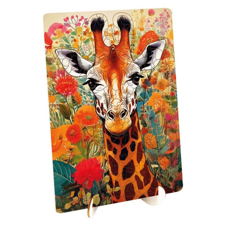 Drevené puzzle – Zvířata Žirafa