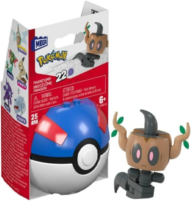 Mega Construx - Pokémon Pokeball Phantump Brocélôme Paragoni