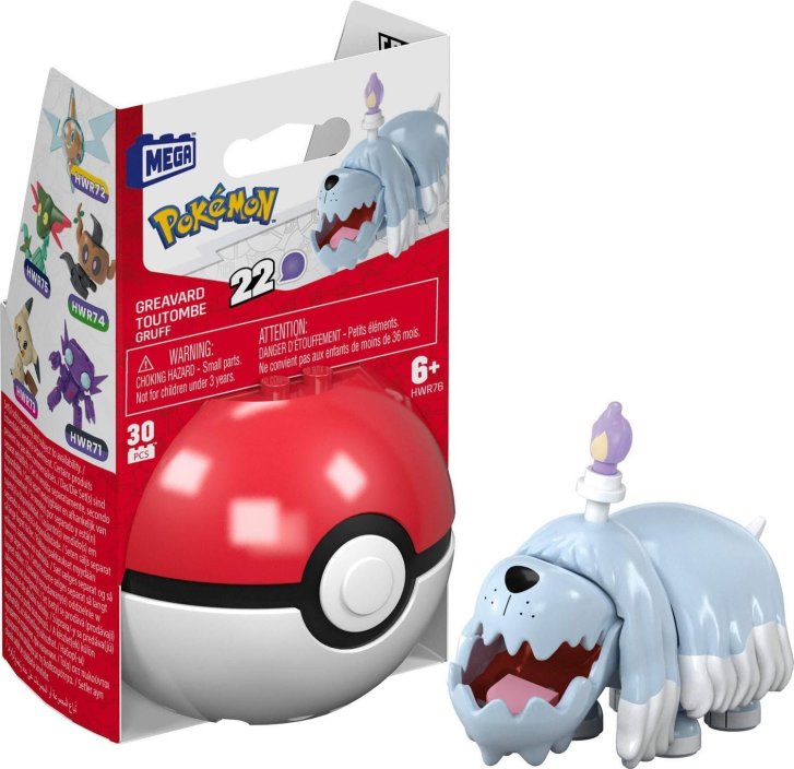 Mega Construx - Pokémon Pokeball Greavard Toutombe Gruff