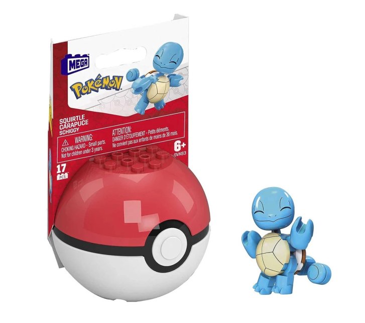 Mega Construx - Pokémon Pokeball Squirtle Carapuce Schiggy