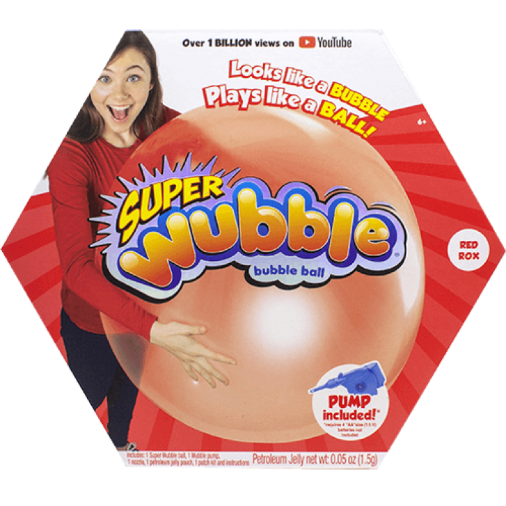 Míč nafukovací - Super Wubble Červená