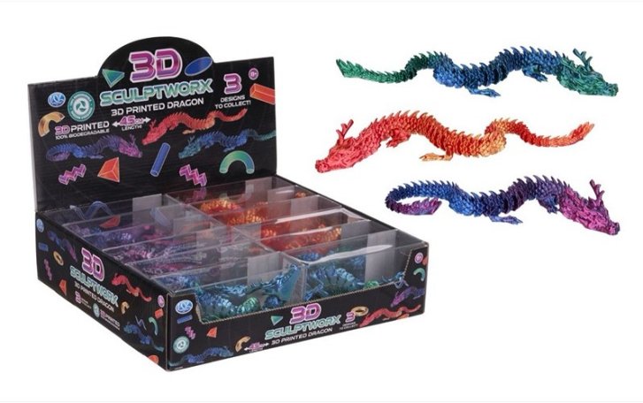 3D Drak flexibilní 45 cm