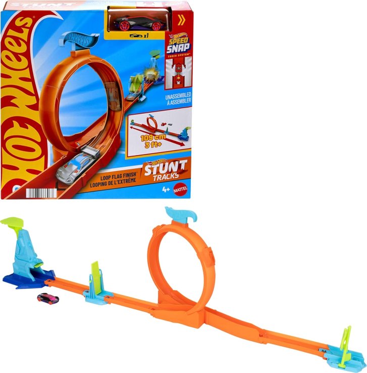 Hot Wheels - Kaskadérská dráha  Loop Flag Finish