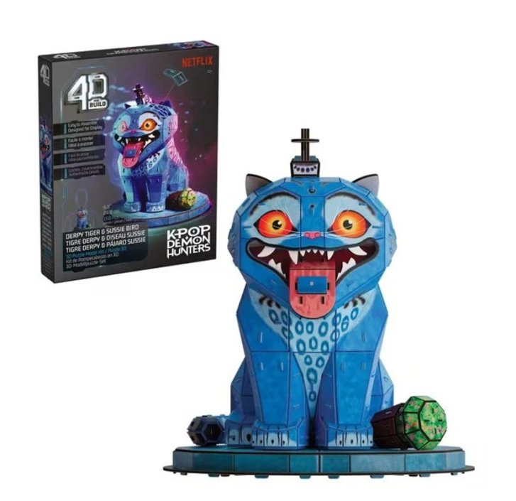 3D Puzzle K-Pop Demon Hunters - Tiger Derpy a pták Sussie