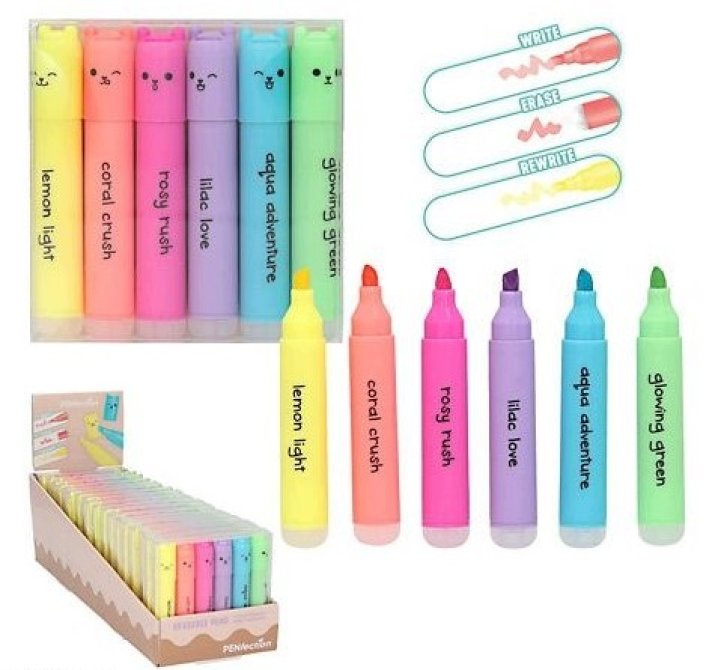 Mini zvýrazňovače 6 ks