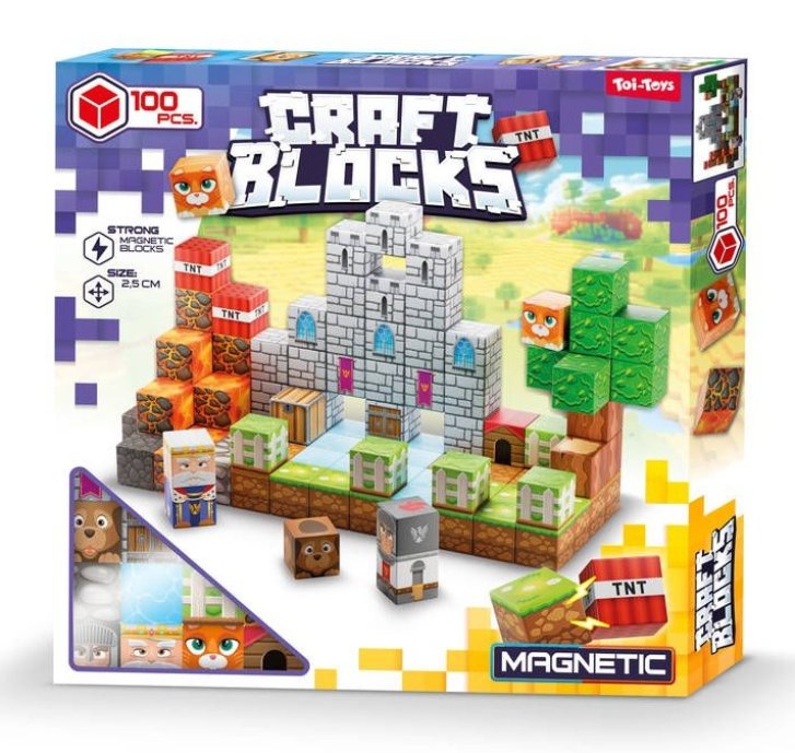 Craft Blocks - Magnetická stavebnice 100 ks