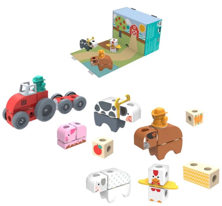 Melissa & Doug – Dřevěné kostky Farma