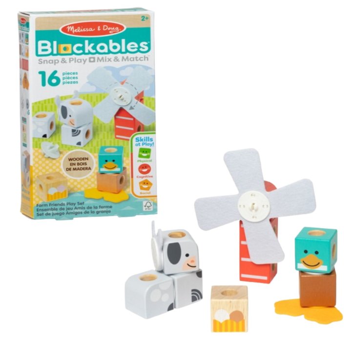 Melissa & Doug – Dřevěná stavebnice farma