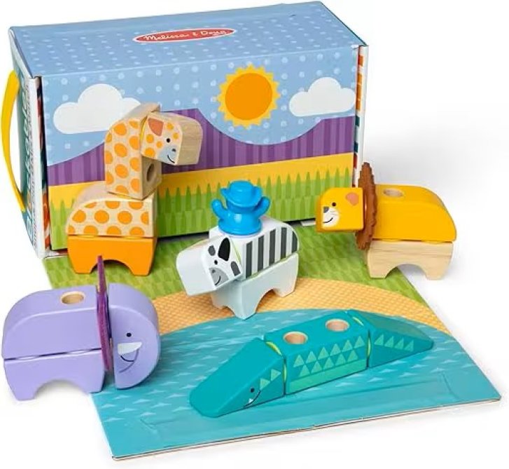 Melissa & Doug – Dřevěné kostky Safari