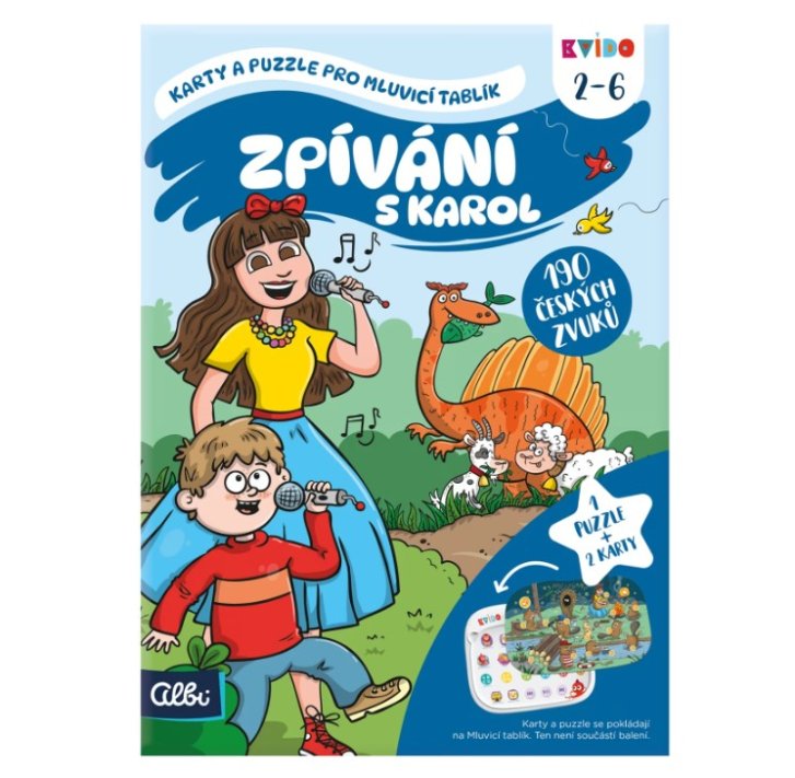 Kvído - Karty a puzzle pro mluvicí tablík - Zpívaní s Karol