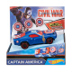 Hot Wheels - Autíčko s disky Captain America