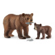 Schleich - Medvědice grizzly s mláďatem 42473