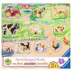 Dřevěné puzzle s úchytem - Farma