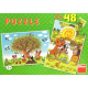 PUZZLE 2 X 48 - LÉTO S KRTKEM