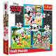 Puzzle 3v1 – Mickey Mouse a kamarádi